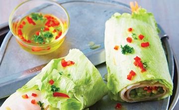 Receta súper light y deliciosa: Wrap de lechuga y jamón de pavo