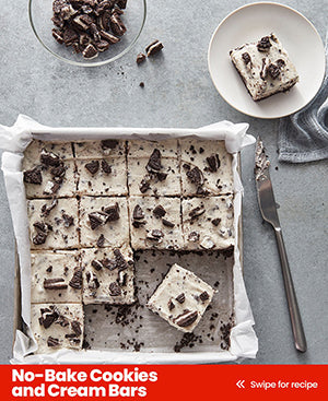 Barras de crema y galletas sin hornear