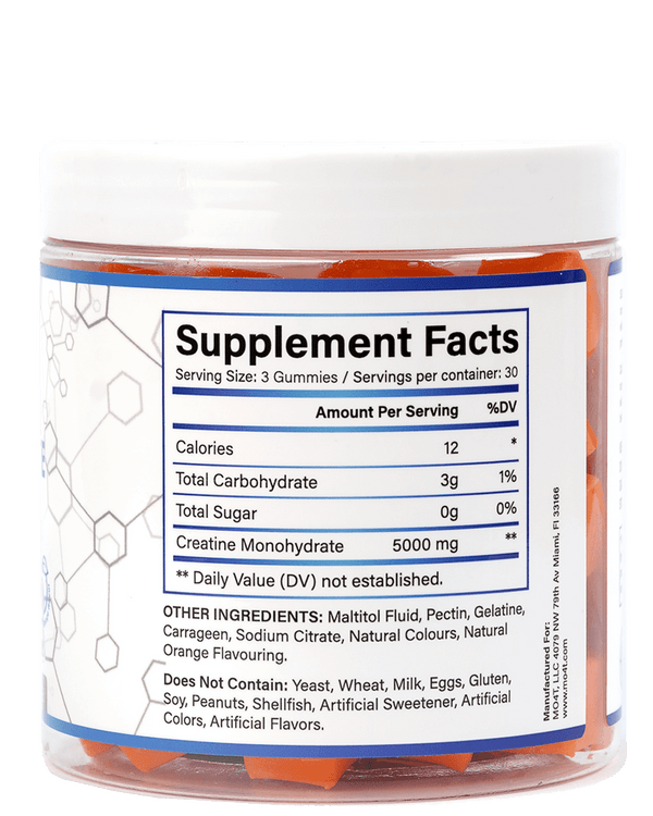 Creatine Monohydrate Gummies (Orange Flavor)