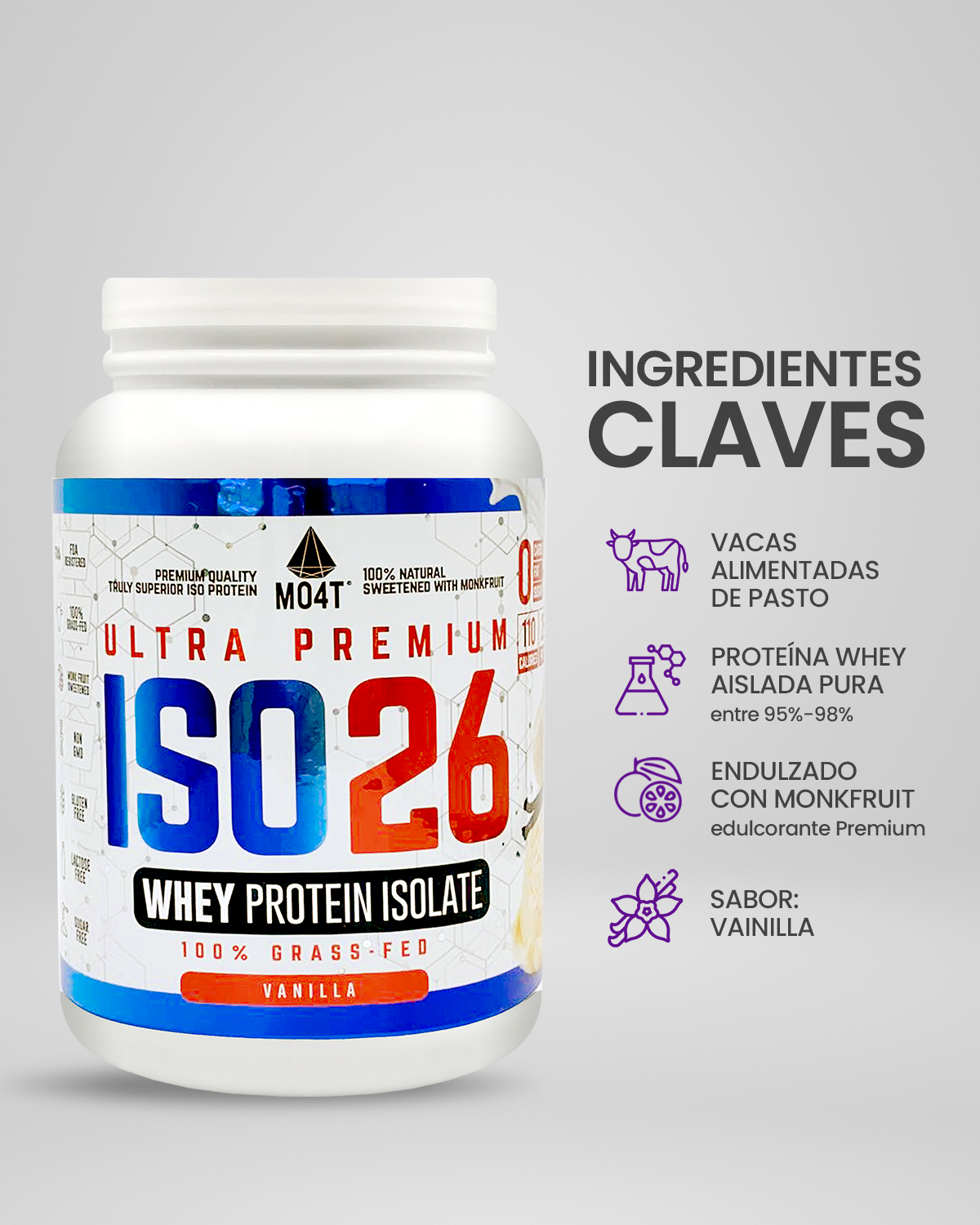 PROTEINA ISO26 - Sabor Vainilla