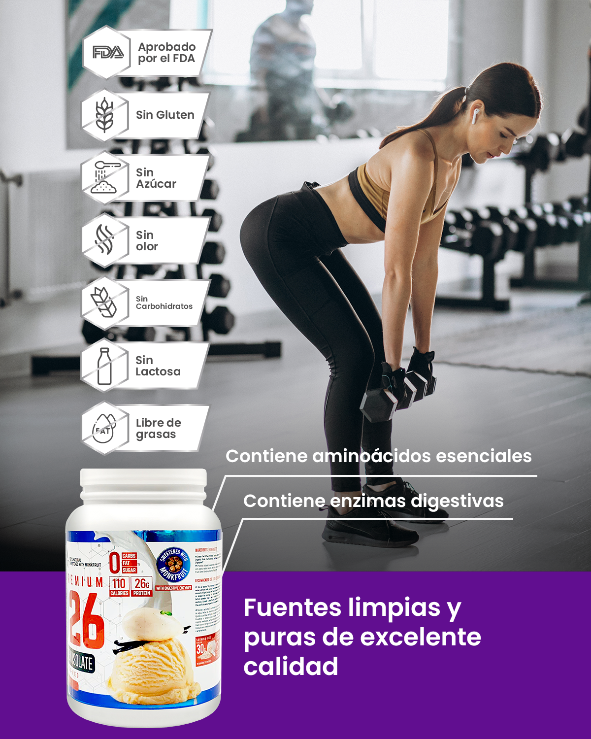 PROTEINA ISO26 - Sabor Vainilla