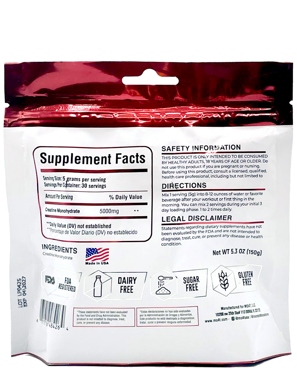 Creatine Monohydrate Micronized Powder
