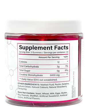 Creatine Monohydrate Gummies (Strawberry Flavor)