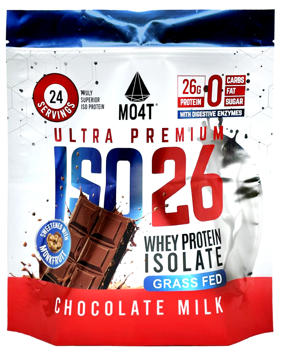 PROTEÍNA ISO26 CHOCOLATE - Formato Pouch, 24 servicios