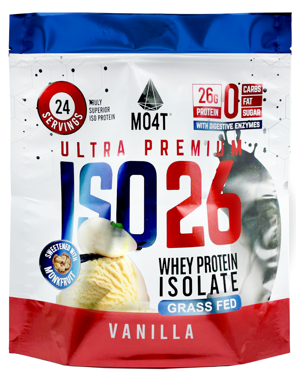 PROTEÍNA ISO26 VAINILLA - Formato Pouch, 24 servicios